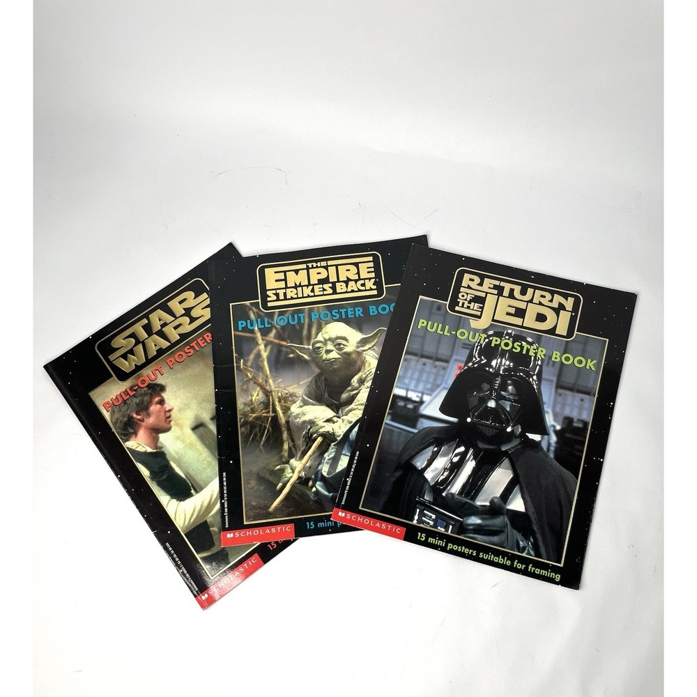 Vintage 1997 Star Wars Original Trilogy Pull-Out Poster Book Lot of 3 Scholastic